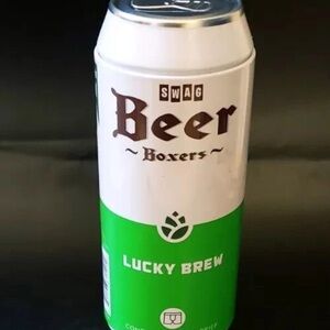 SWAG Men’s Lucky Brew Beer Can Underwear Boxer Brief - Size SIZE: M (31-33)-NEW